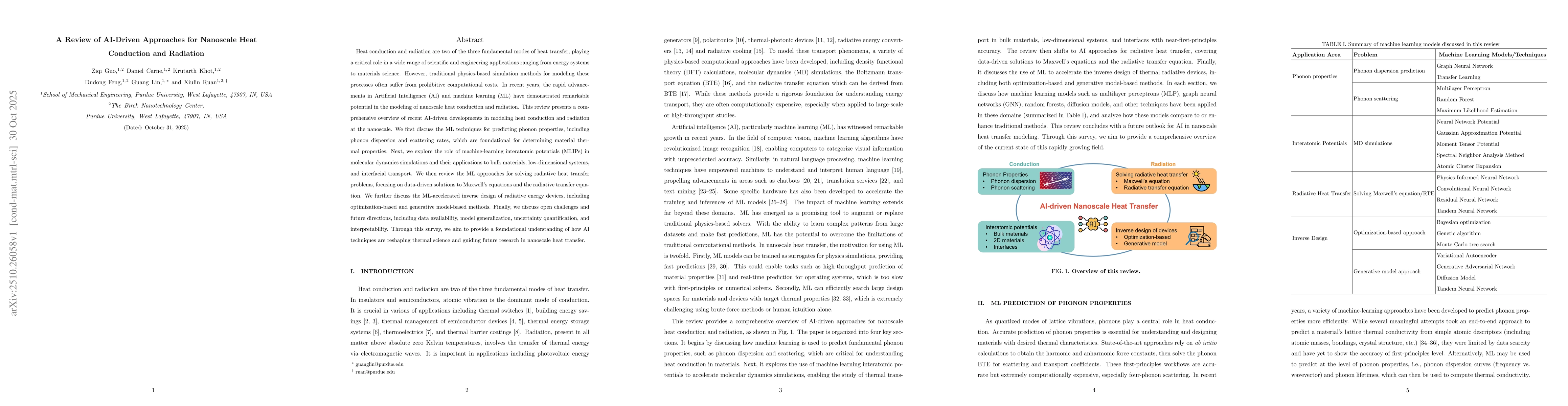 Thumbnail for A Review of AI-Driven Approaches for Nanoscale Heat Conduction and
  Radiation