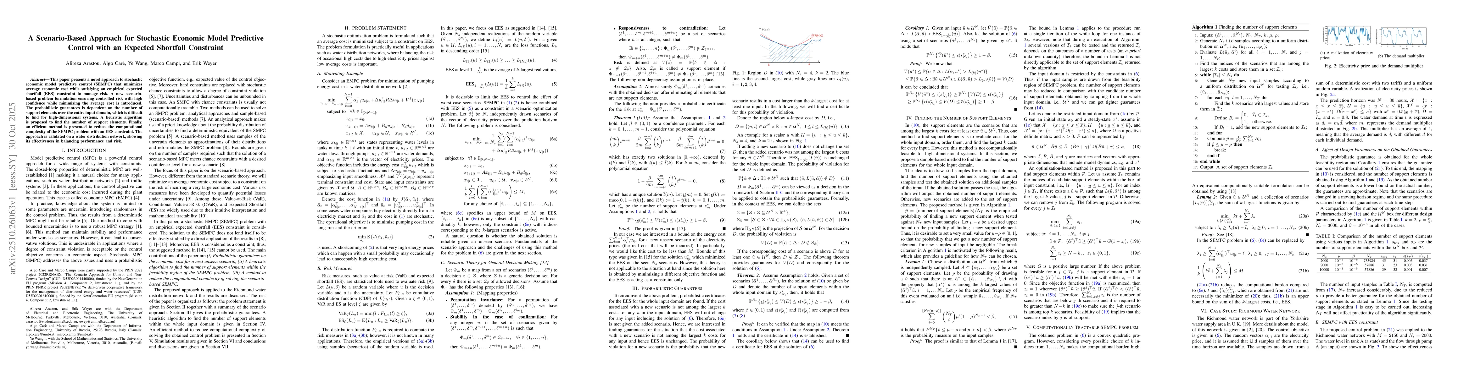 Thumbnail for A Scenario-Based Approach for Stochastic Economic Model Predictive
  Control with an Expected Shortfall Constraint