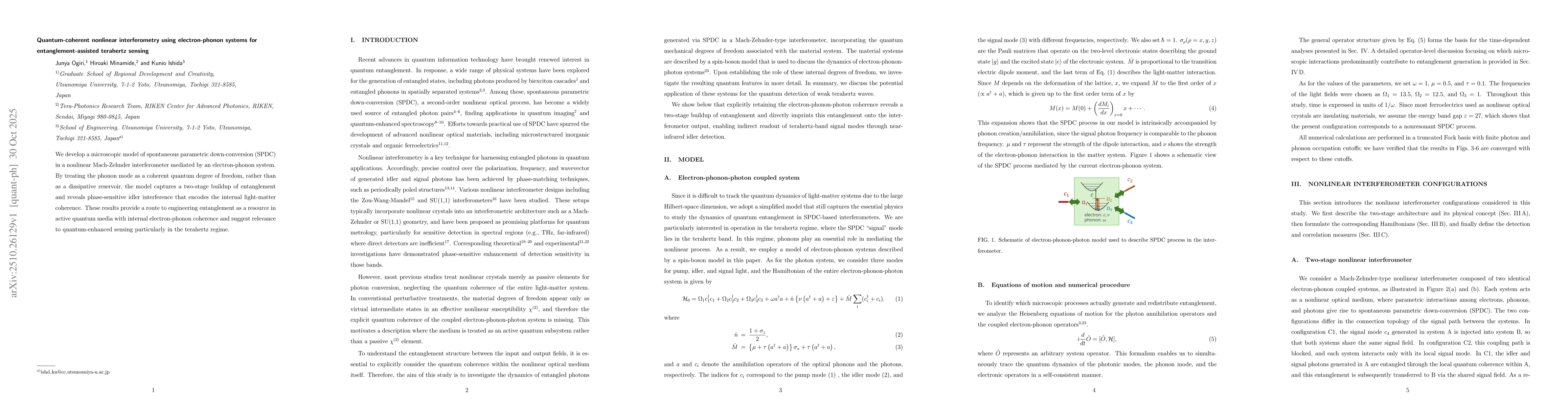 Thumbnail for Quantum-coherent nonlinear interferometry using electron-phonon systems
  for entanglement-assisted terahertz sensing