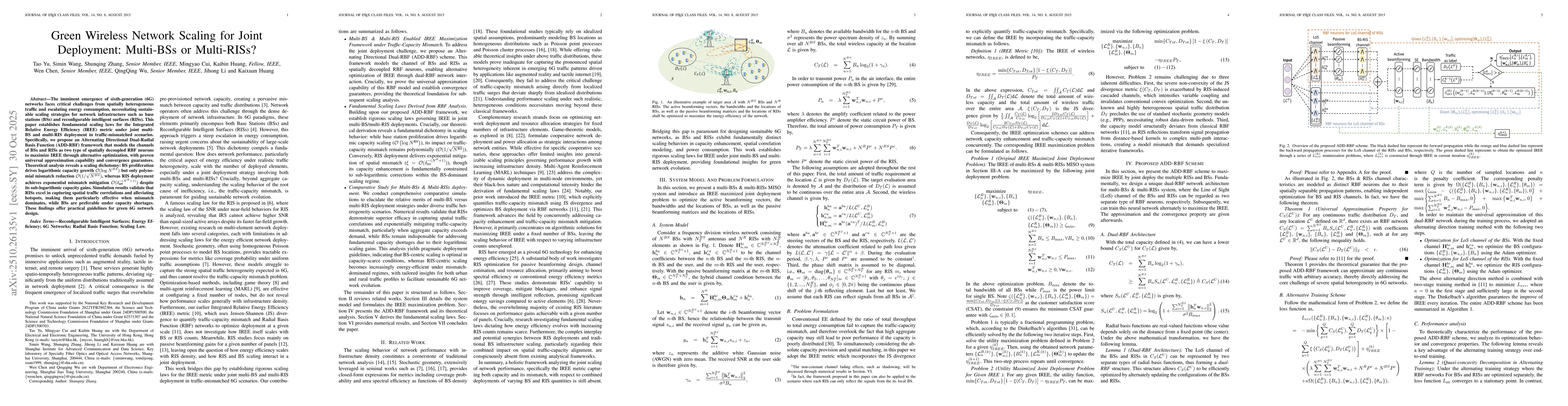 Thumbnail for Green Wireless Network Scaling for Joint Deployment: Multi-BSs or
  Multi-RISs?