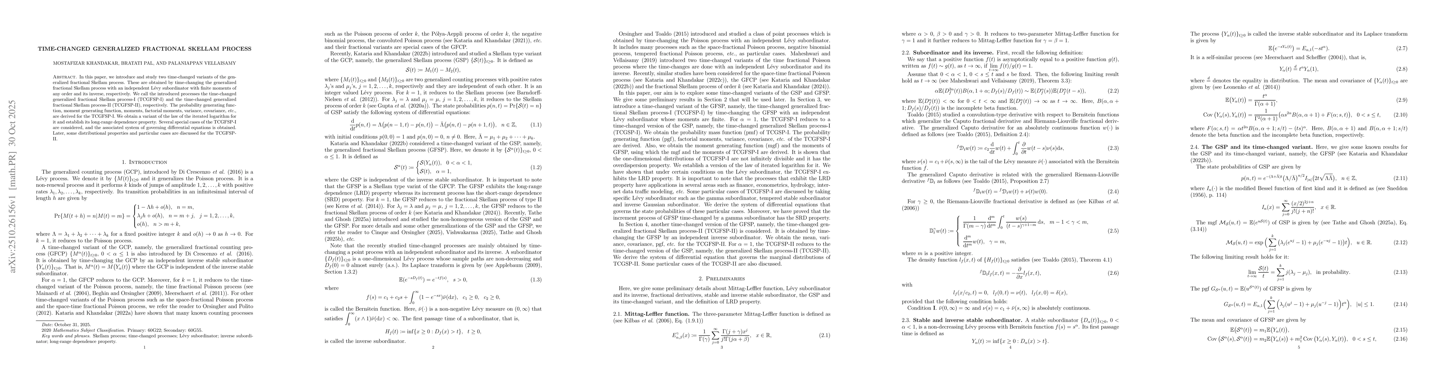 Thumbnail for Time-changed generalized fractional Skellam process