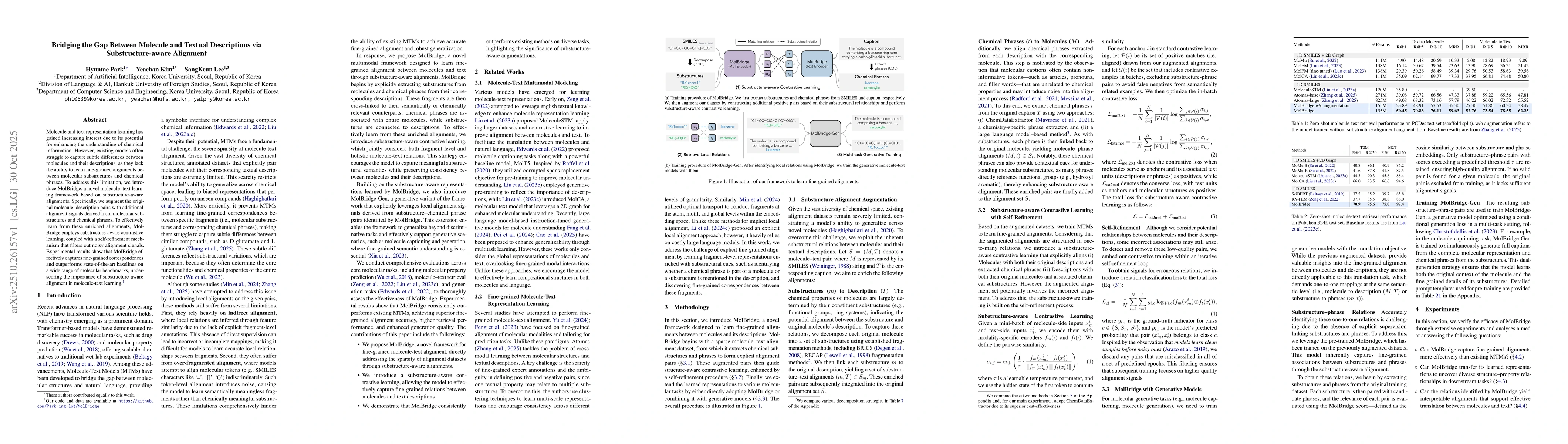 Thumbnail for Bridging the Gap Between Molecule and Textual Descriptions via
  Substructure-aware Alignment