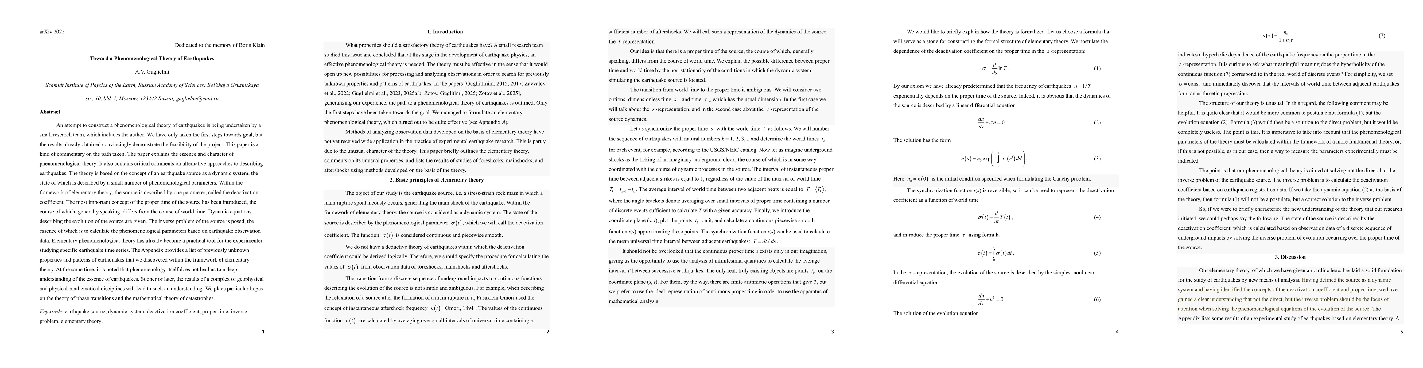 Thumbnail for Toward a Phenomenological Theory of Earthquakes