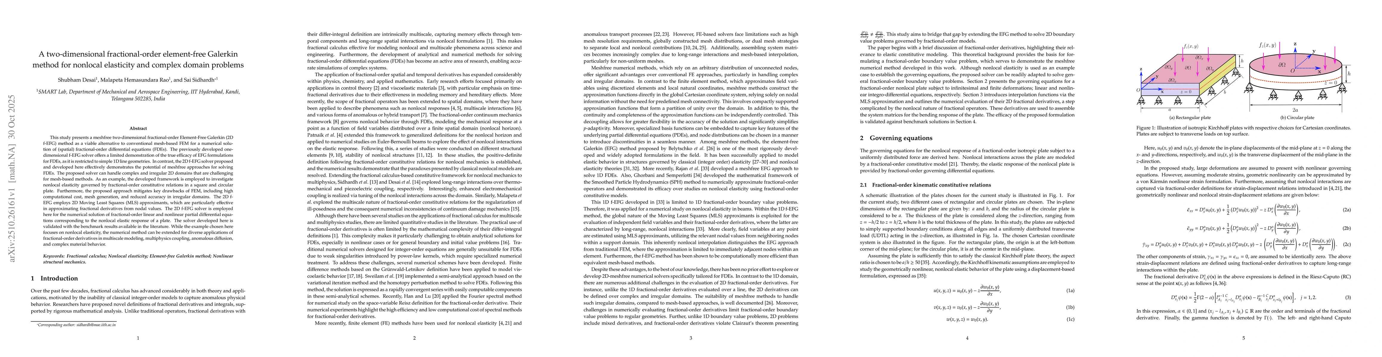 Thumbnail for A two-dimensional fractional-order element-free Galerkin method for
  nonlocal elasticity and complex domain problems