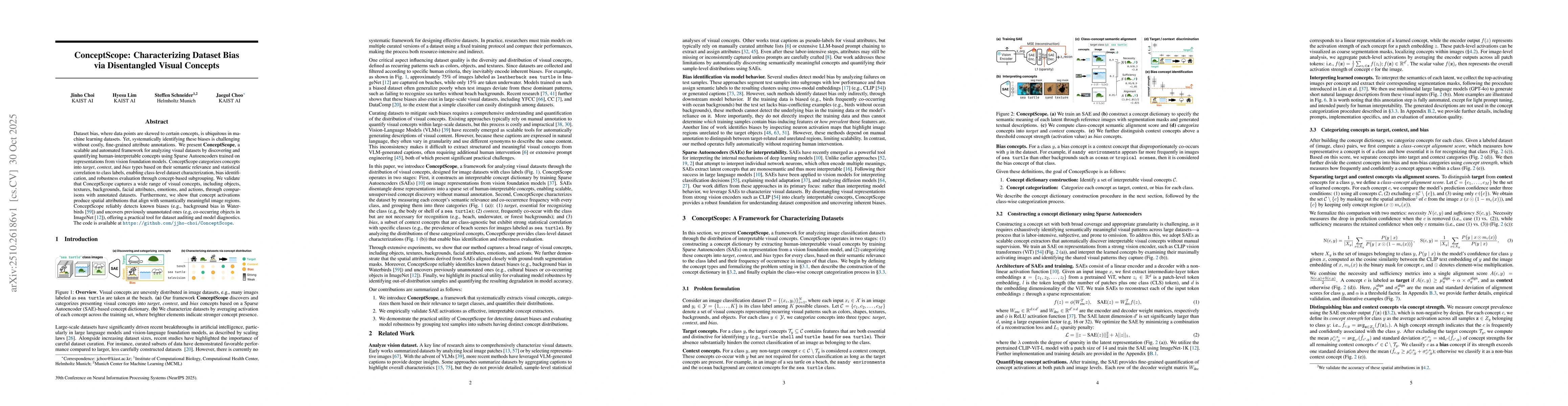 Thumbnail for ConceptScope: Characterizing Dataset Bias via Disentangled Visual
  Concepts