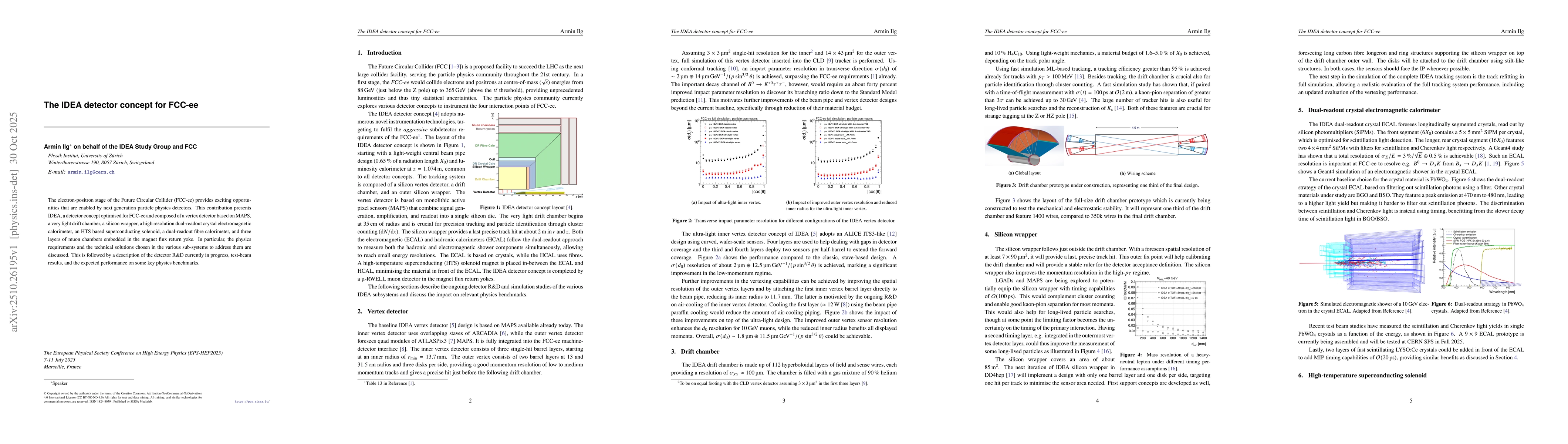 Thumbnail for The IDEA detector concept for FCC-ee