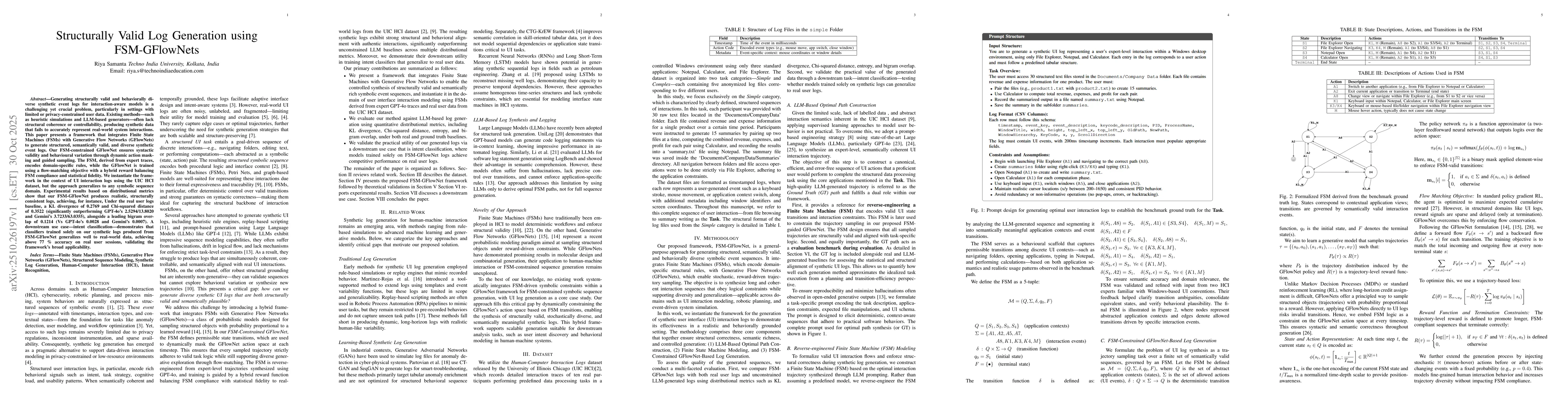Thumbnail for Structurally Valid Log Generation using FSM-GFlowNets