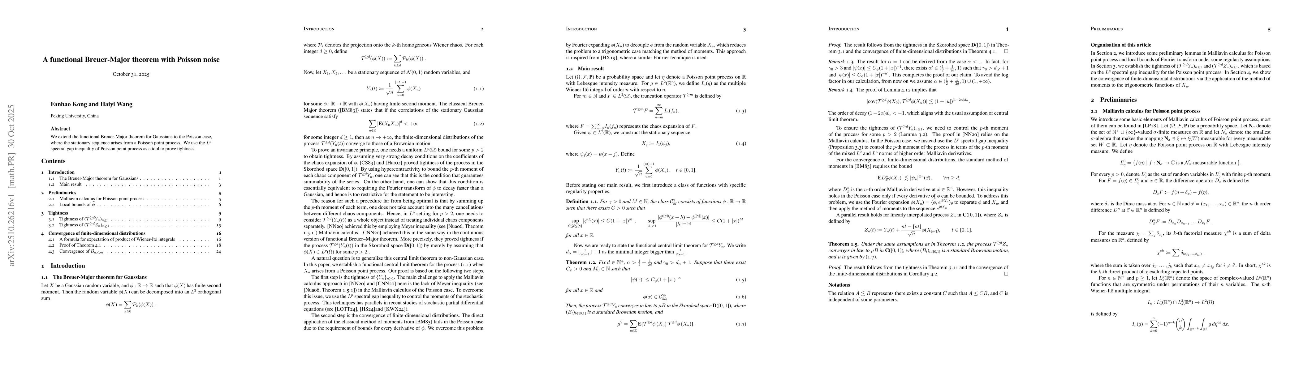 Thumbnail for A functional Breuer-Major theorem with Poisson noise
