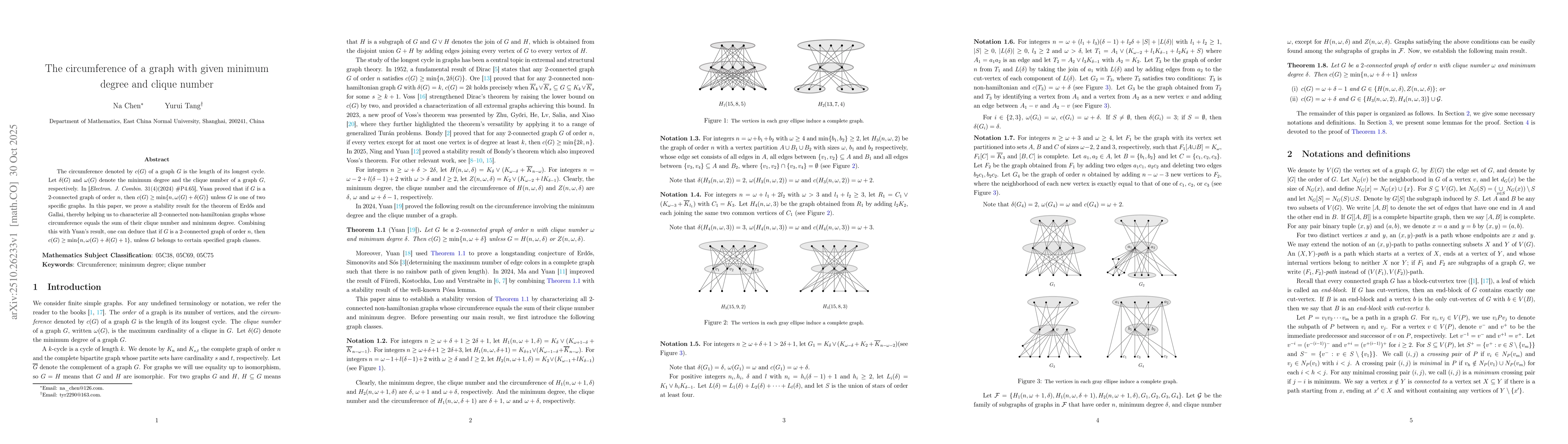 Thumbnail for The circumference of a graph with given minimum degree and clique number