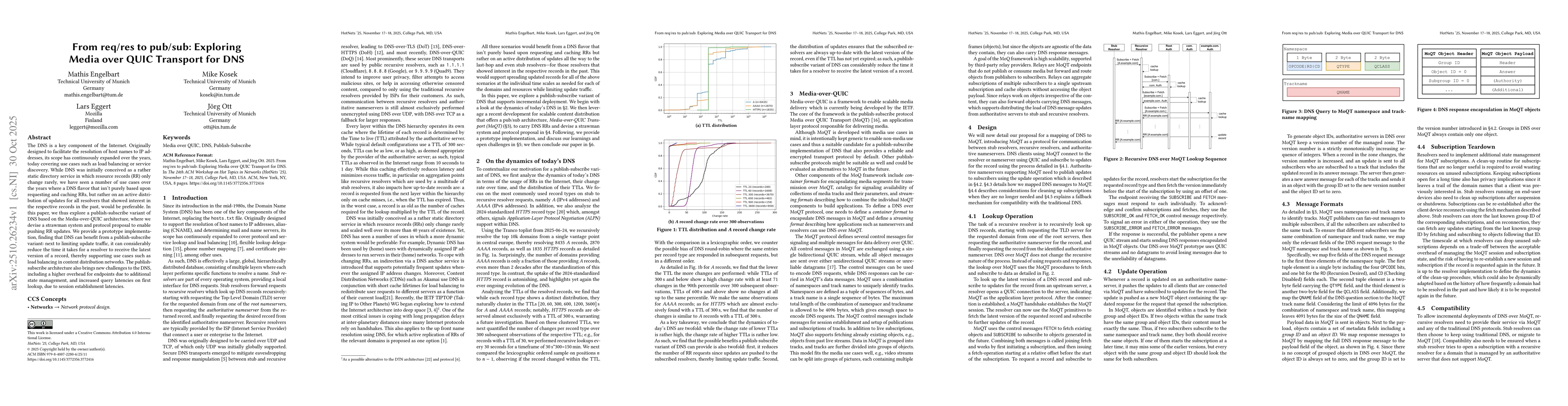Thumbnail for From req/res to pub/sub: Exploring Media over QUIC Transport for DNS