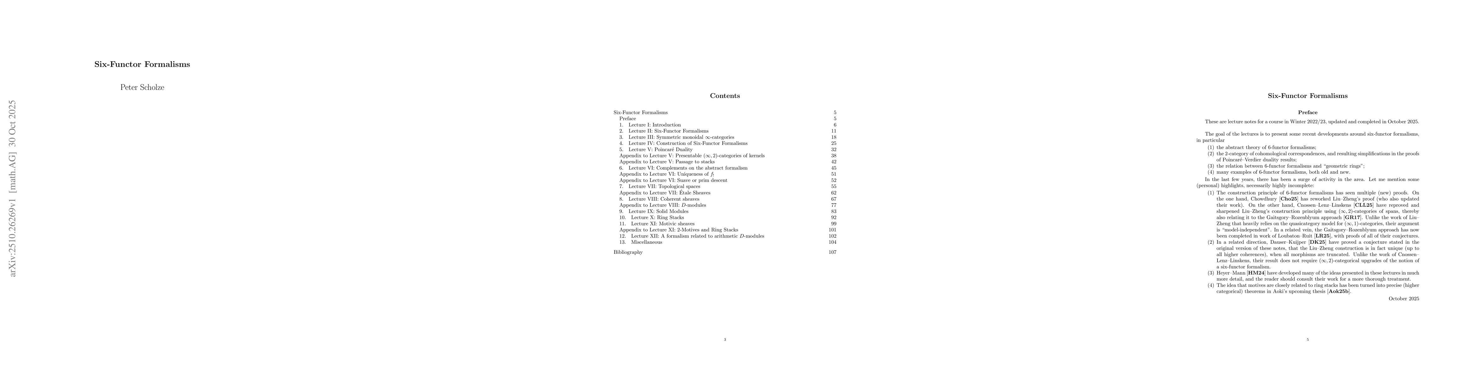 Thumbnail for Six-Functor Formalisms