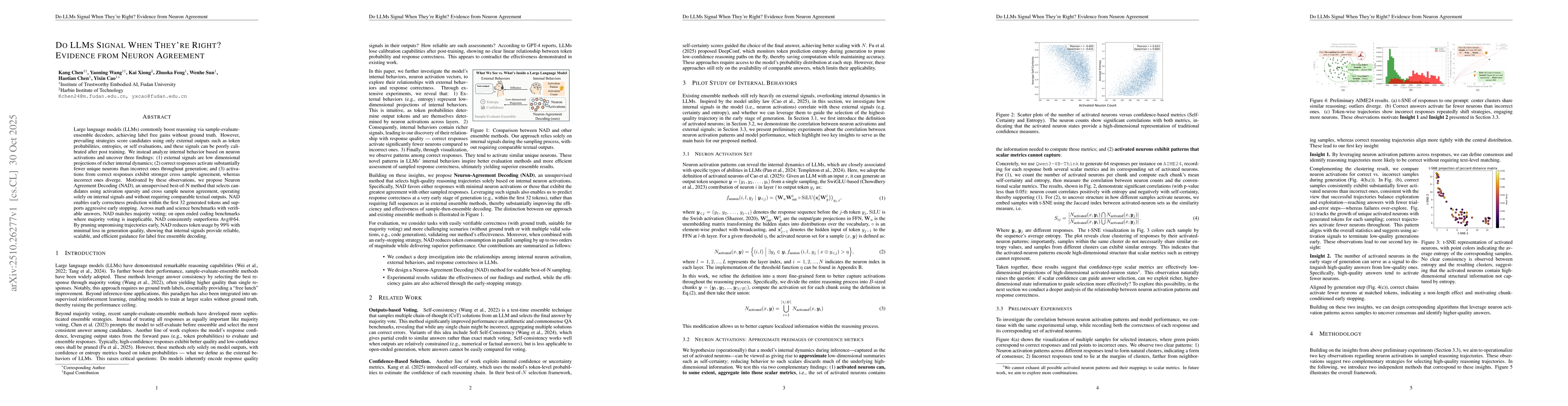Thumbnail for Do LLMs Signal When They're Right? Evidence from Neuron Agreement