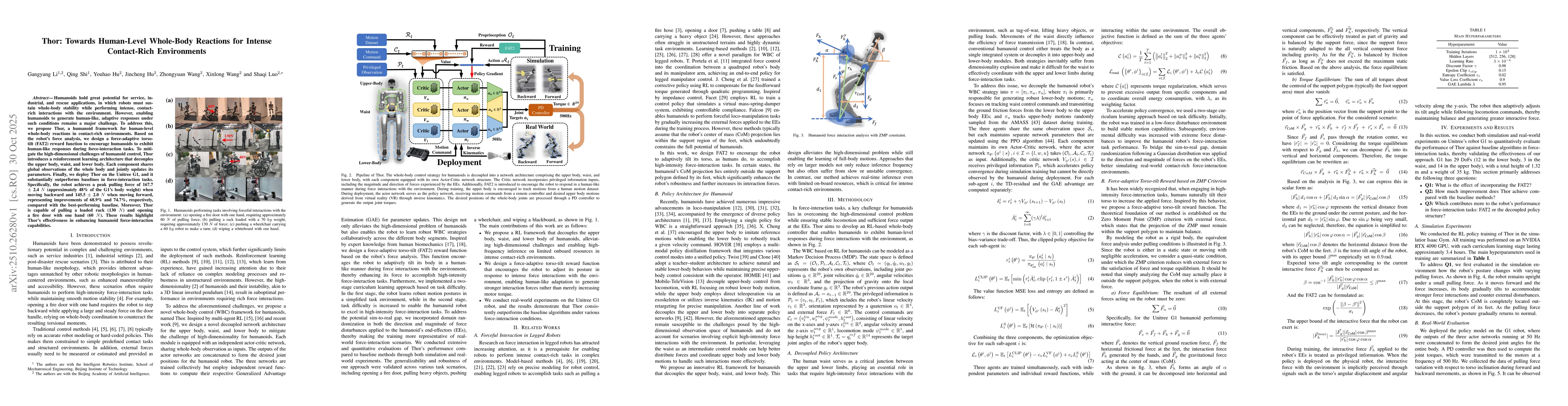 Thumbnail for Thor: Towards Human-Level Whole-Body Reactions for Intense Contact-Rich
  Environments