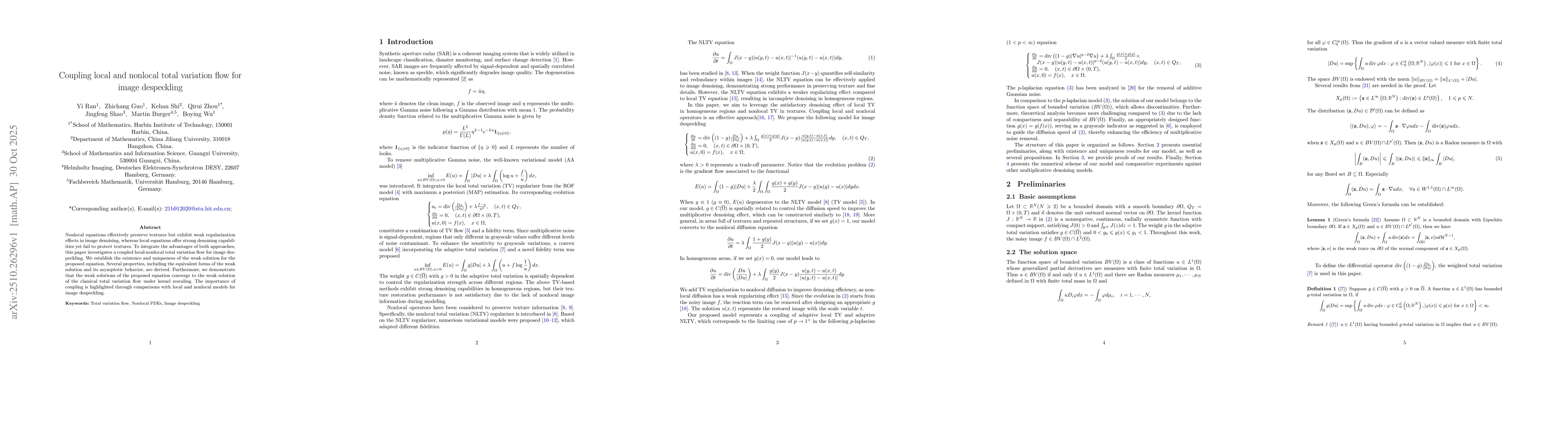 Thumbnail for Coupling local and nonlocal total variation flow for image despeckling