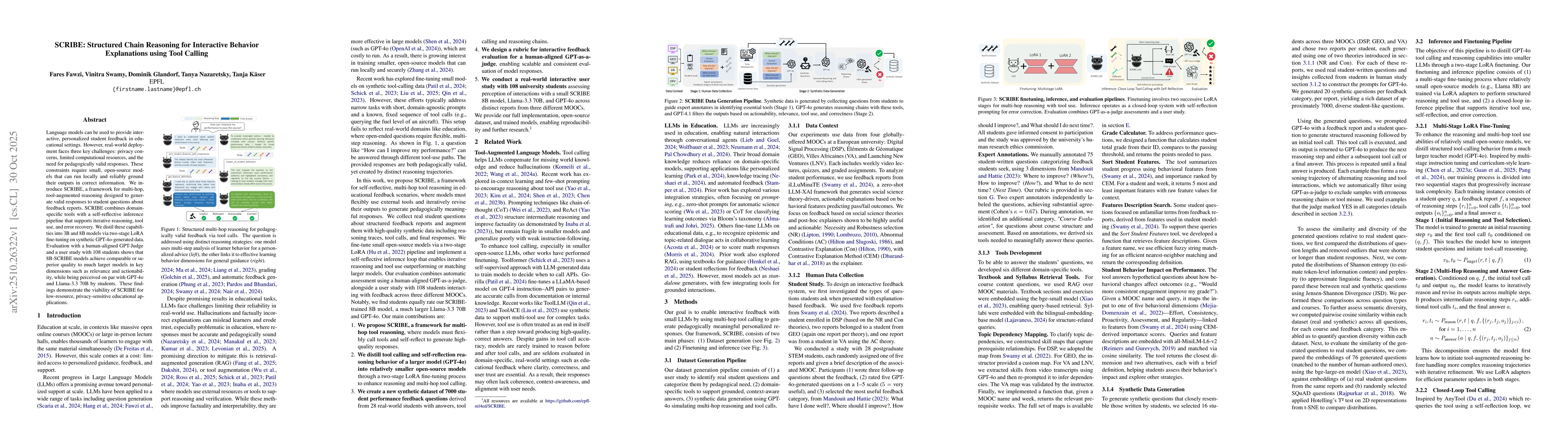 Thumbnail for SCRIBE: Structured Chain Reasoning for Interactive Behaviour
  Explanations using Tool Calling