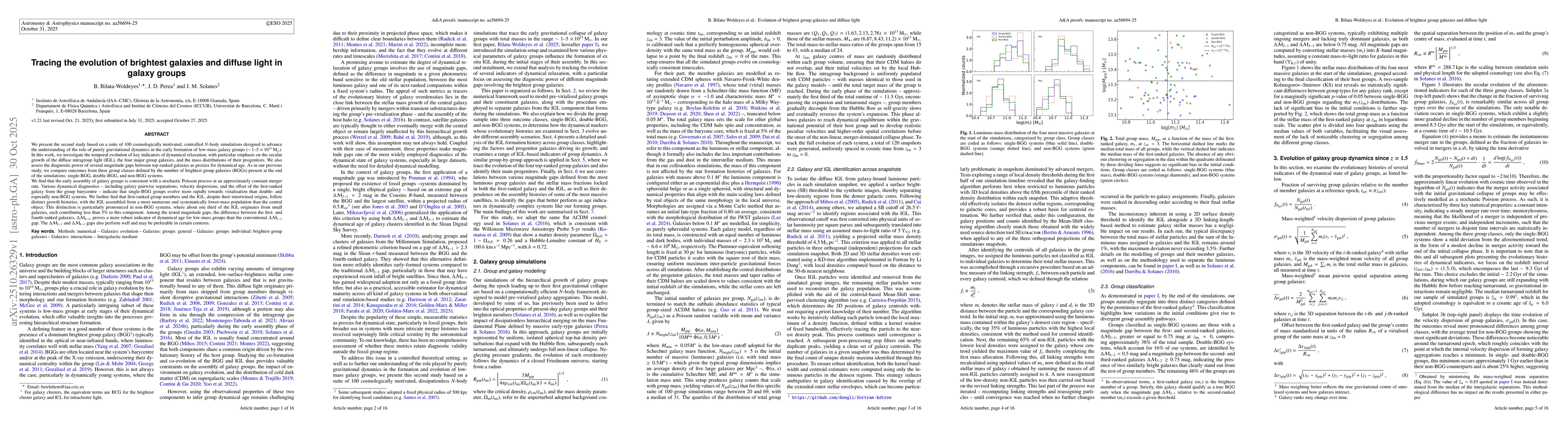Thumbnail for Tracing the evolution of brightest galaxies and diffuse light in galaxy
  groups