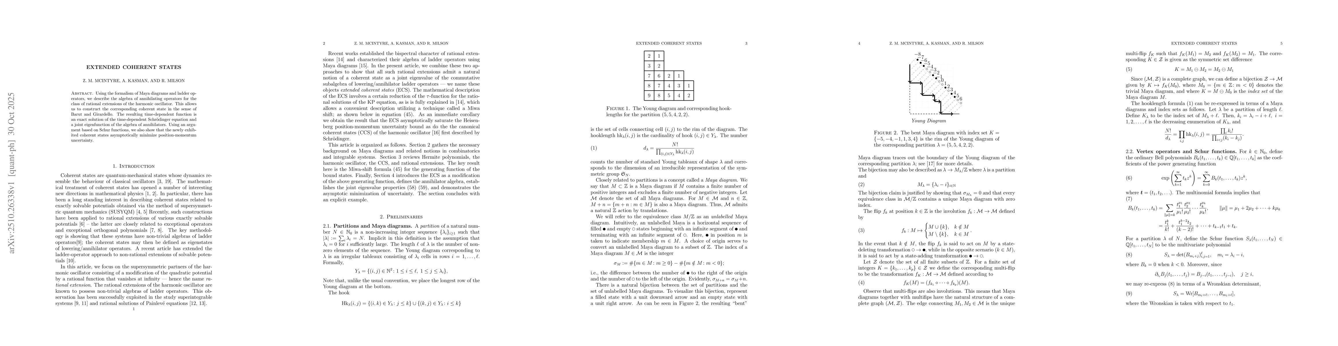 Thumbnail for Extended Coherent States