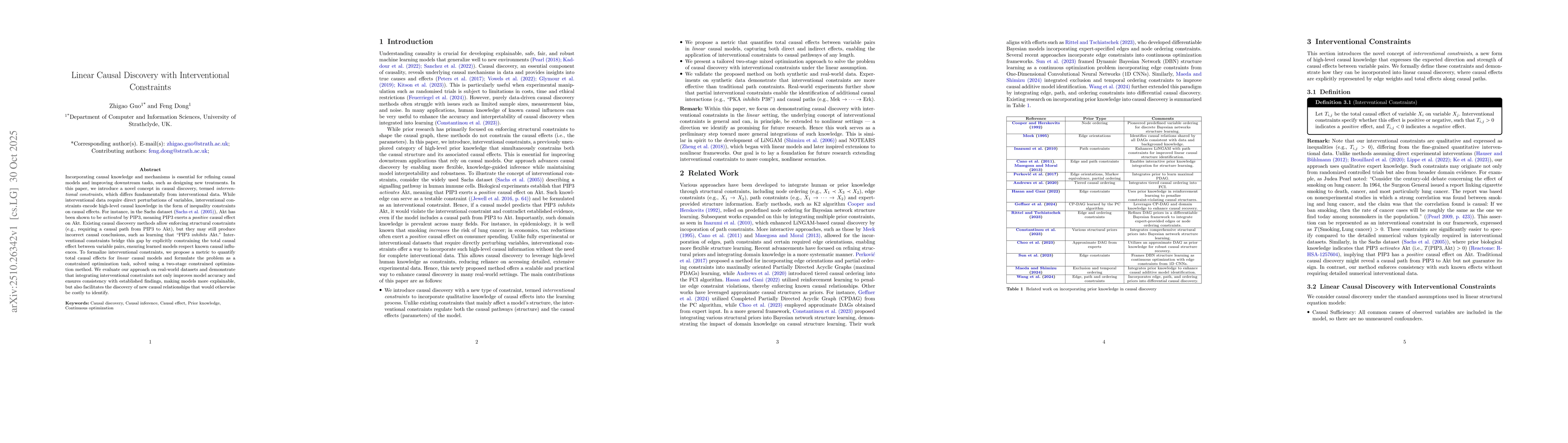 Thumbnail for Linear Causal Discovery with Interventional Constraints