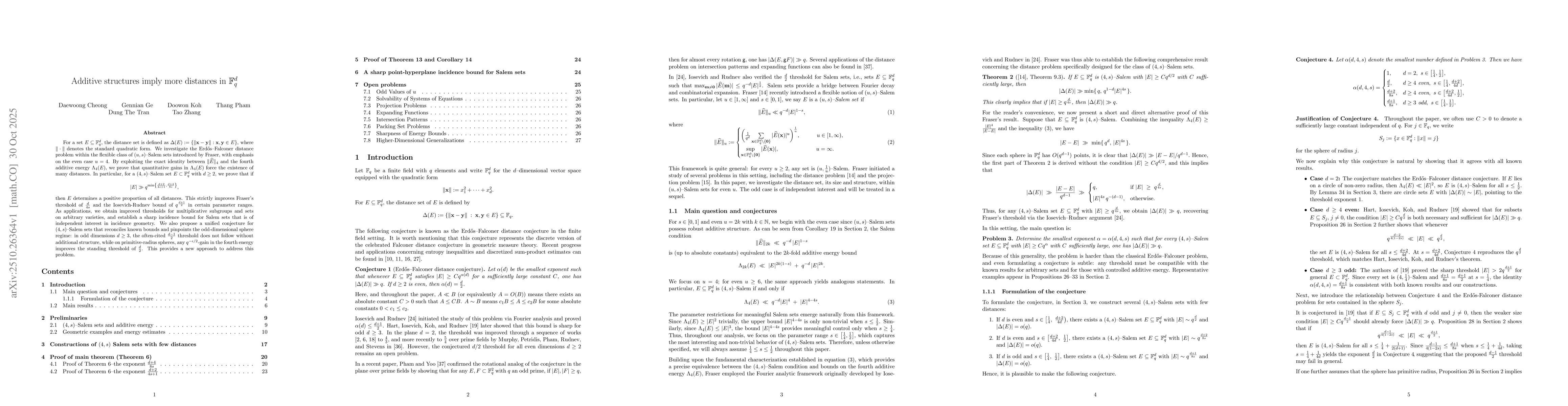 Thumbnail for Additive structures imply more distances in $\mathbb{F}_q^d$