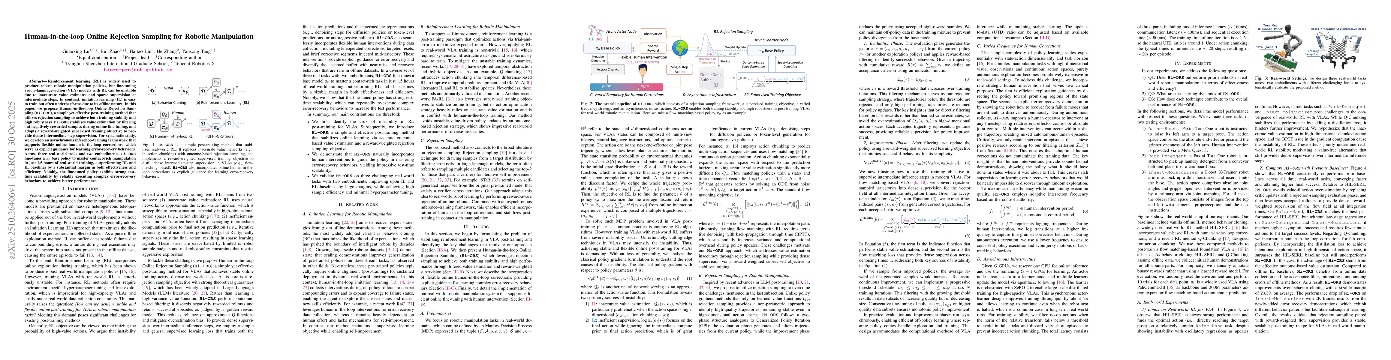 Thumbnail for Human-in-the-loop Online Rejection Sampling for Robotic Manipulation