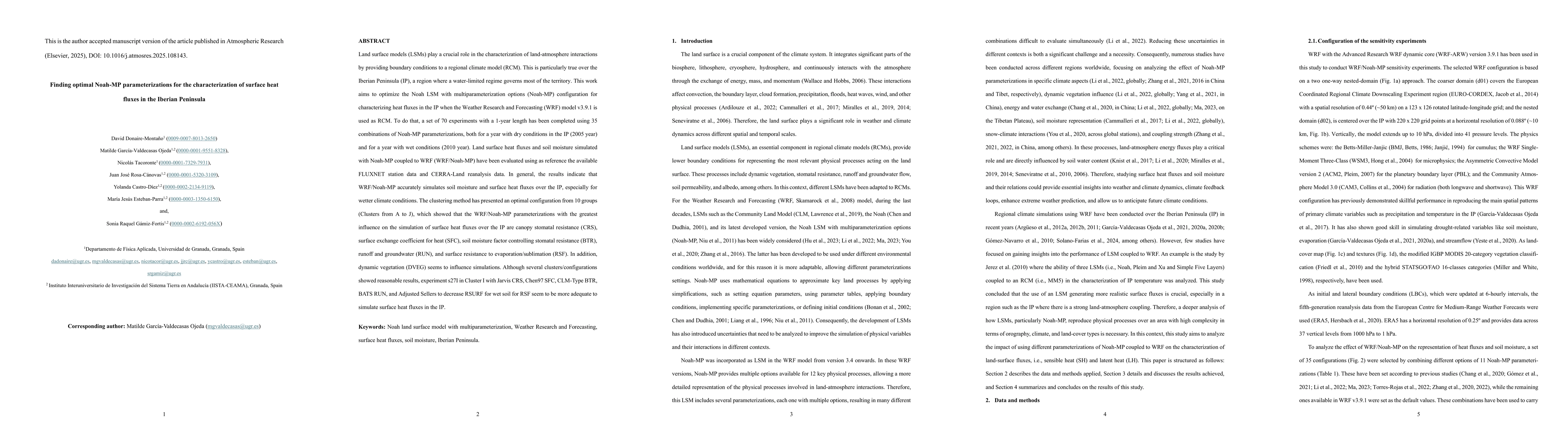 Thumbnail for Finding optimal Noah-MP parameterizations for the characterization of
  surface heat fluxes in the Iberian Peninsula