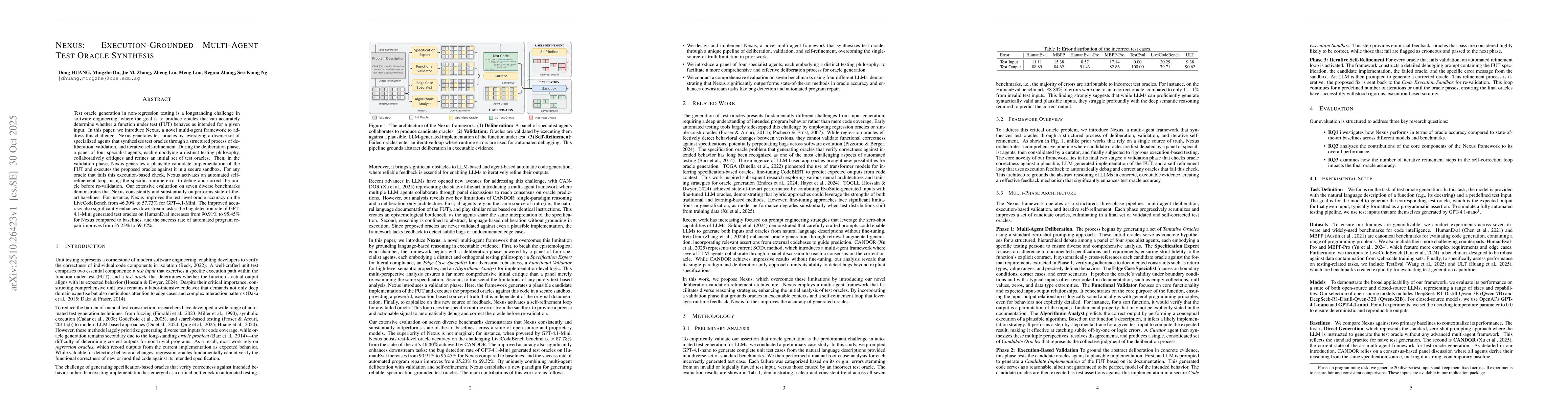 Thumbnail for Nexus: Execution-Grounded Multi-Agent Test Oracle Synthesis