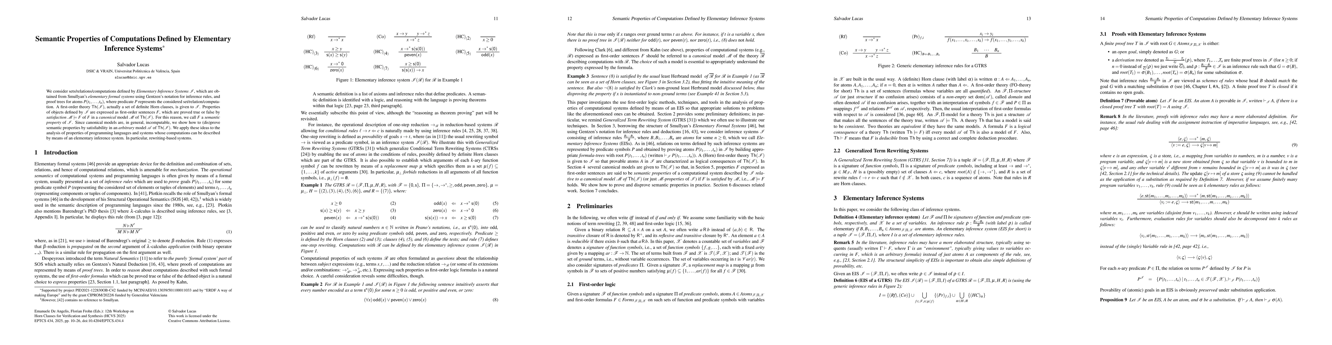 Thumbnail for Semantic Properties of Computations Defined by Elementary Inference
  Systems