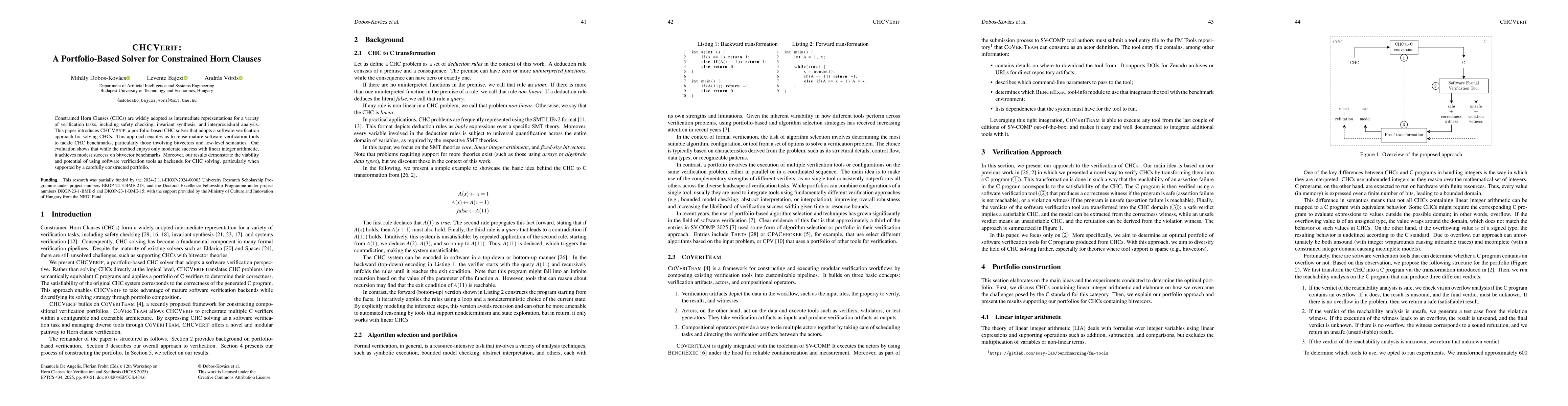 Thumbnail for CHCVerif: A Portfolio-Based Solver for Constrained Horn Clauses