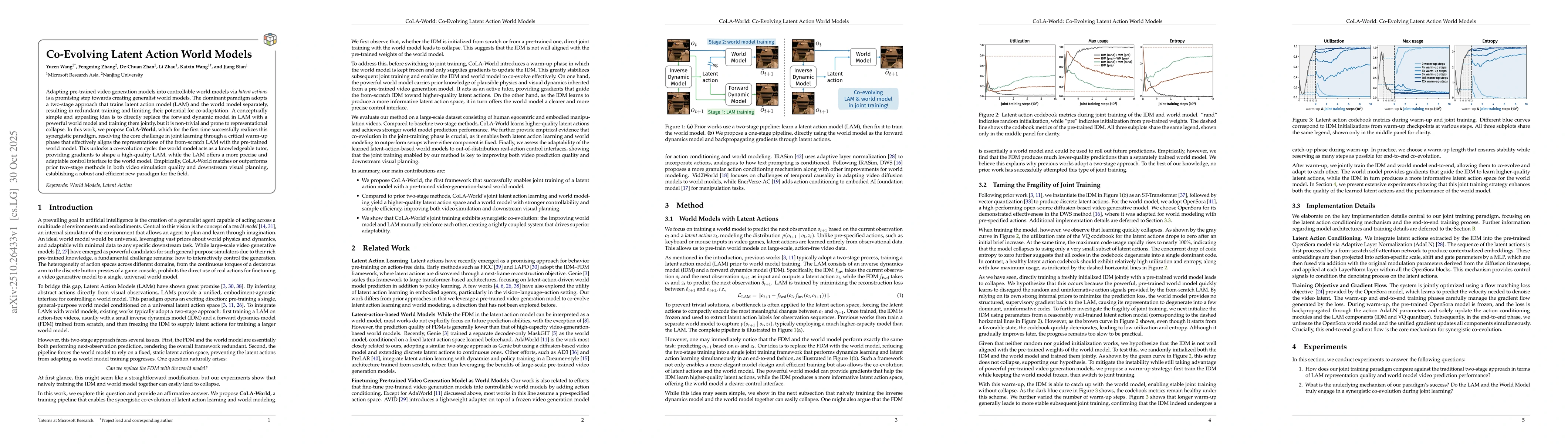 Thumbnail for Co-Evolving Latent Action World Models