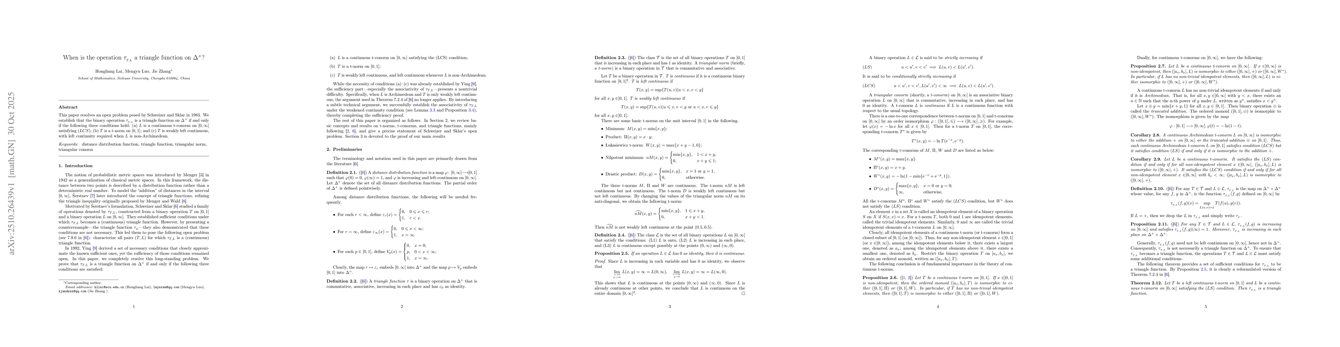 Thumbnail for When is the operation $τ_{T,L}$ a triangle function on $\Del^+$?
