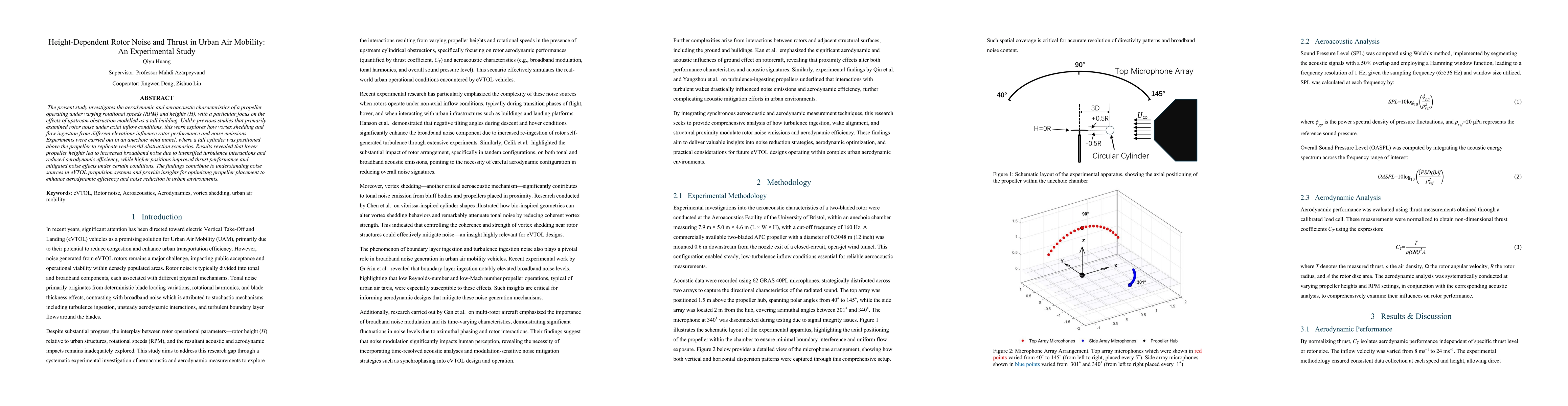 Thumbnail for Height-Dependent Rotor Noise and Thrust in Urban Air Mobility: An
  Experimental Study
