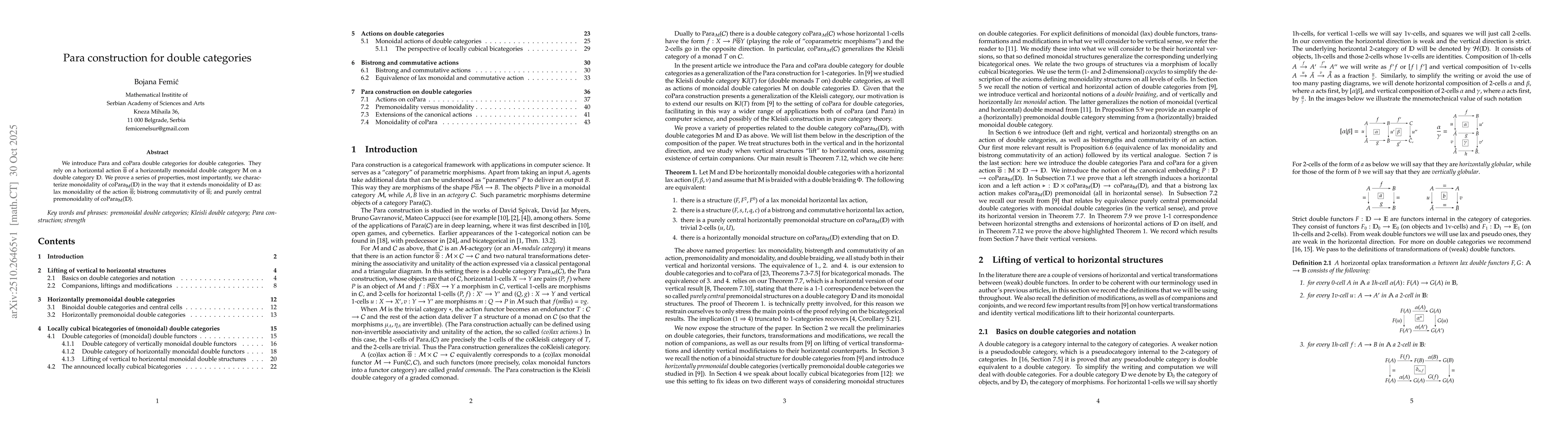 Thumbnail for Para construction for double categories