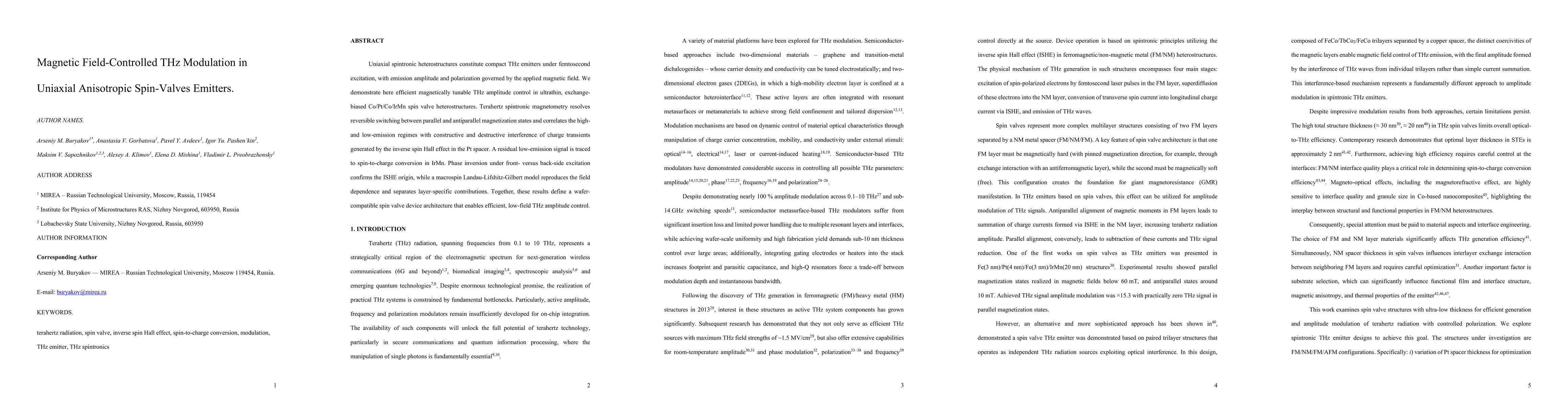 Thumbnail for Magnetic Field-Controlled THz Modulation in Uniaxial Anisotropic
  Spin-Valves Emitters