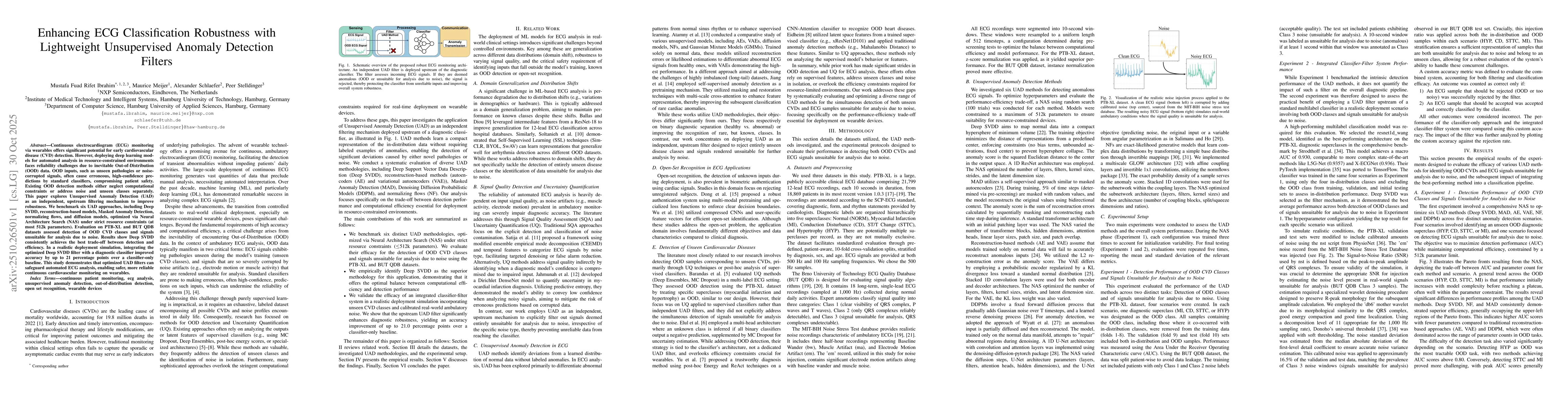 Thumbnail for Enhancing ECG Classification Robustness with Lightweight Unsupervised
  Anomaly Detection Filters