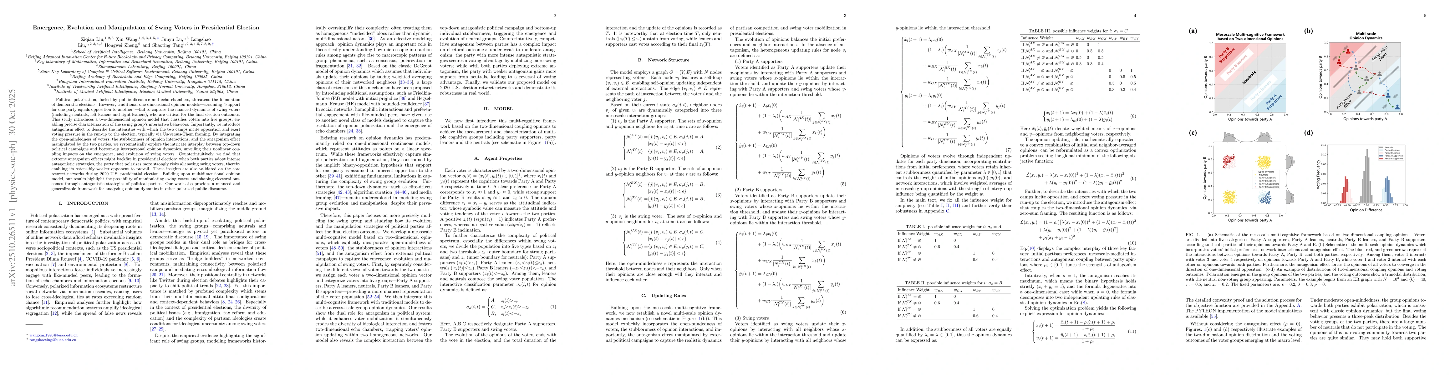 Thumbnail for Emergence, Evolution and Manipulation of Swing Voters in Presidential
  Election
