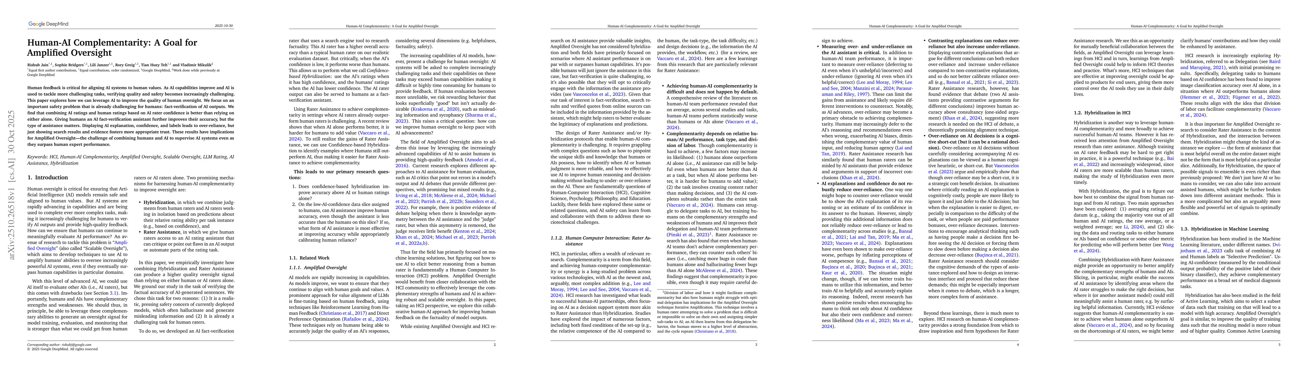 Thumbnail for Human-AI Complementarity: A Goal for Amplified Oversight