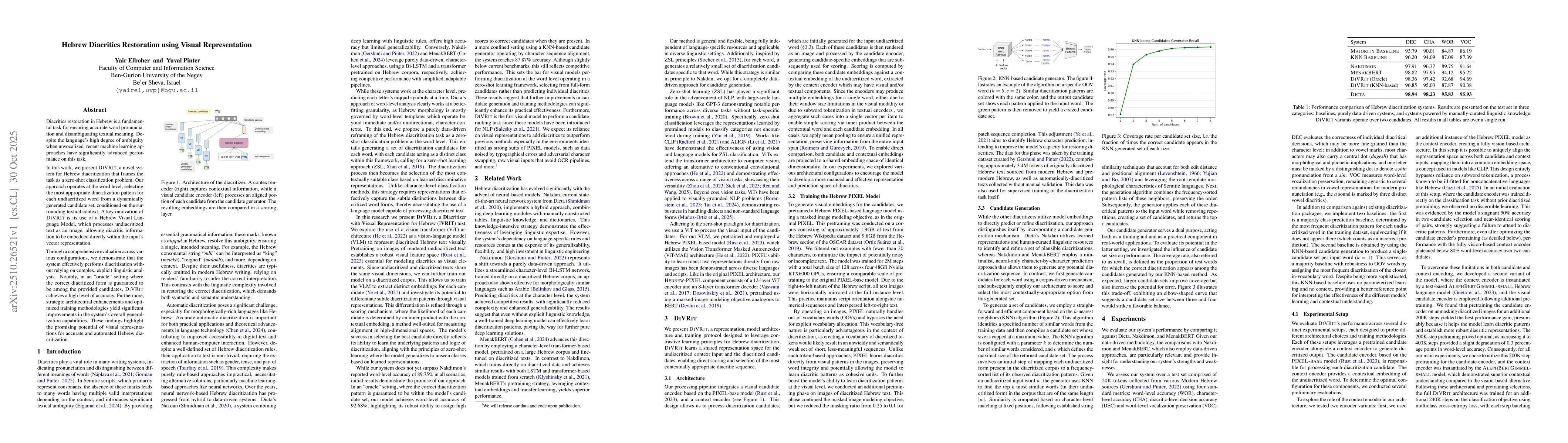 Thumbnail for Hebrew Diacritics Restoration using Visual Representation