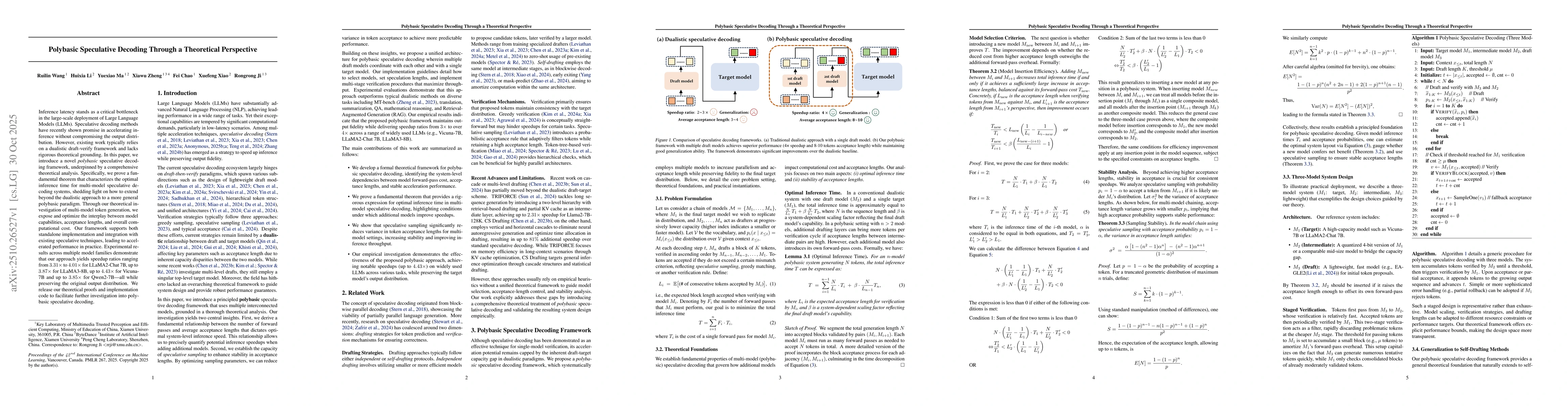Thumbnail for Polybasic Speculative Decoding Through a Theoretical Perspective