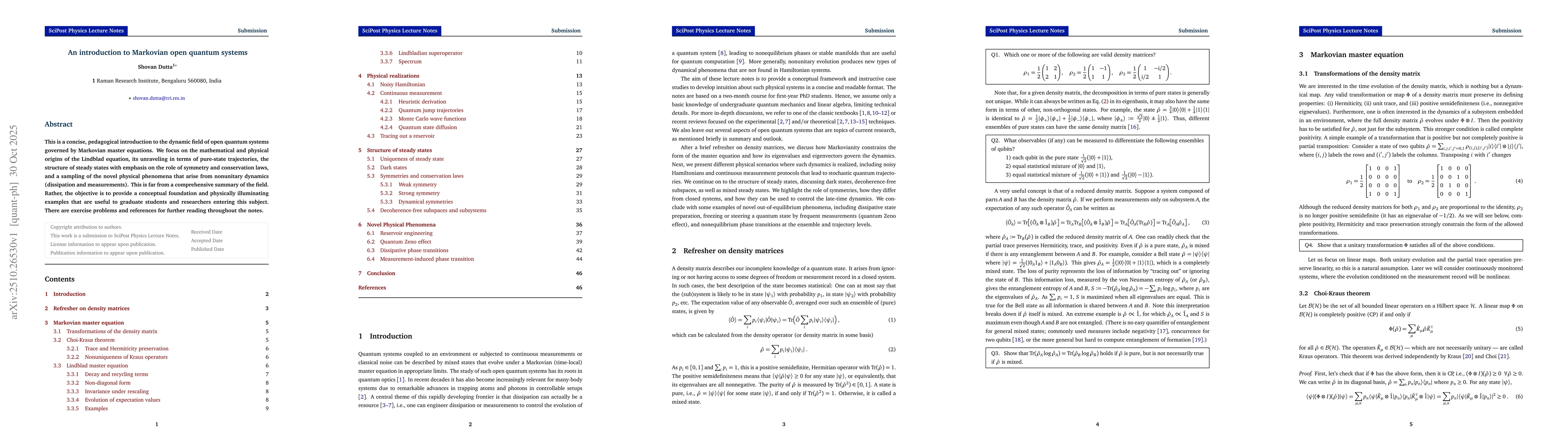 Thumbnail for An introduction to Markovian open quantum systems