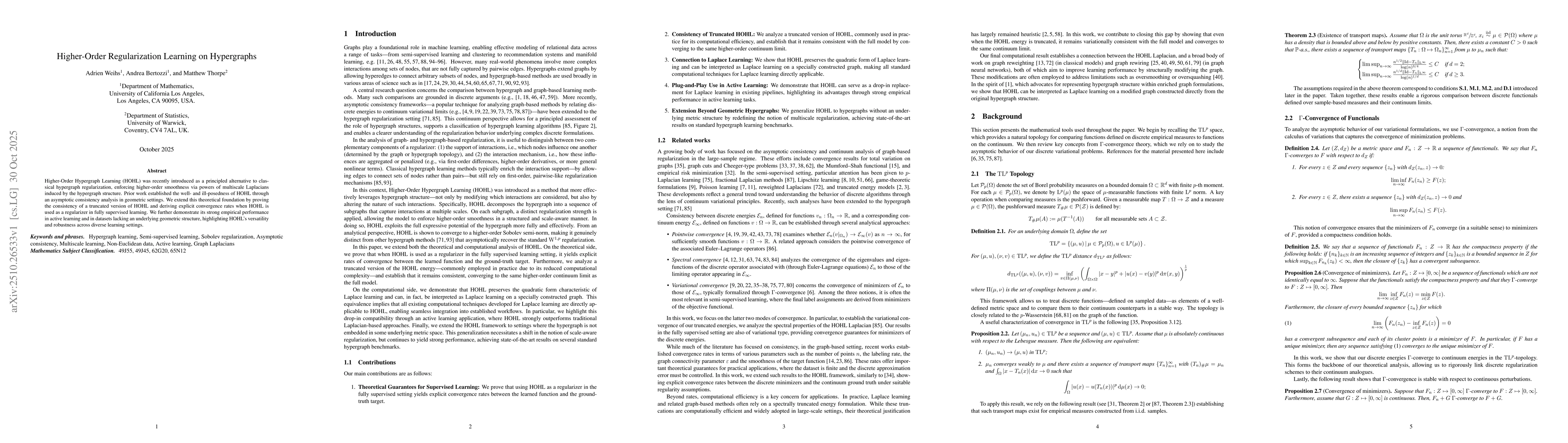 Thumbnail for Higher-Order Regularization Learning on Hypergraphs