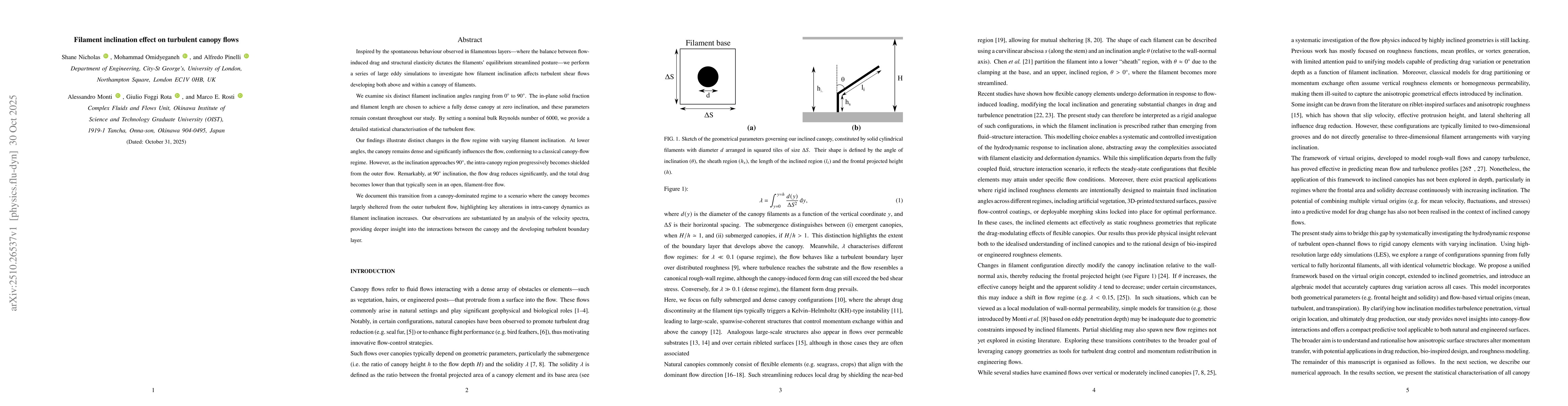 Thumbnail for Filament inclination effect on turbulent canopy flows
