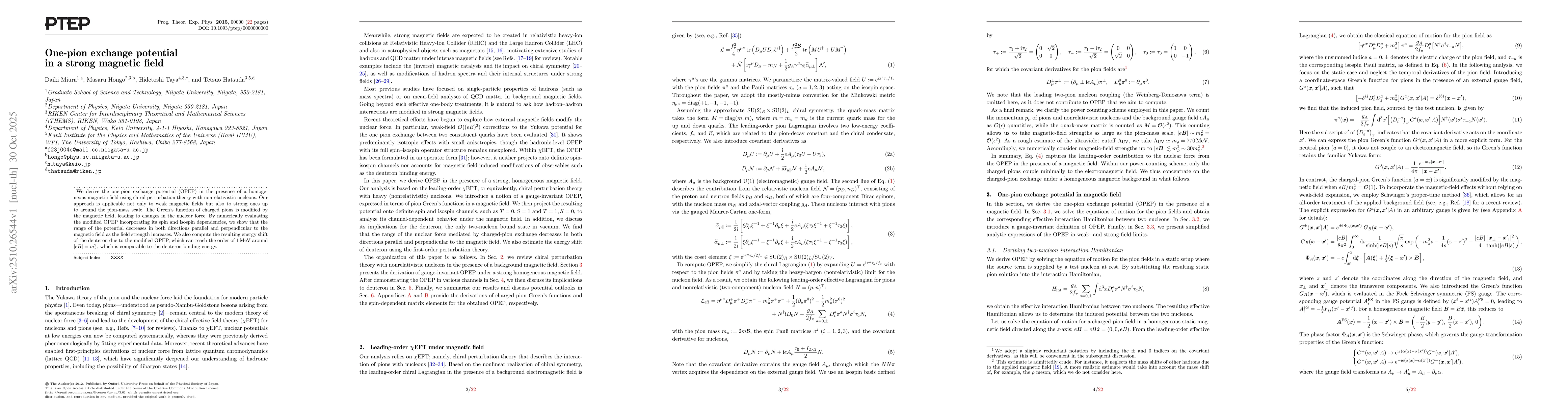 Thumbnail for One-pion exchange potential in a strong magnetic field