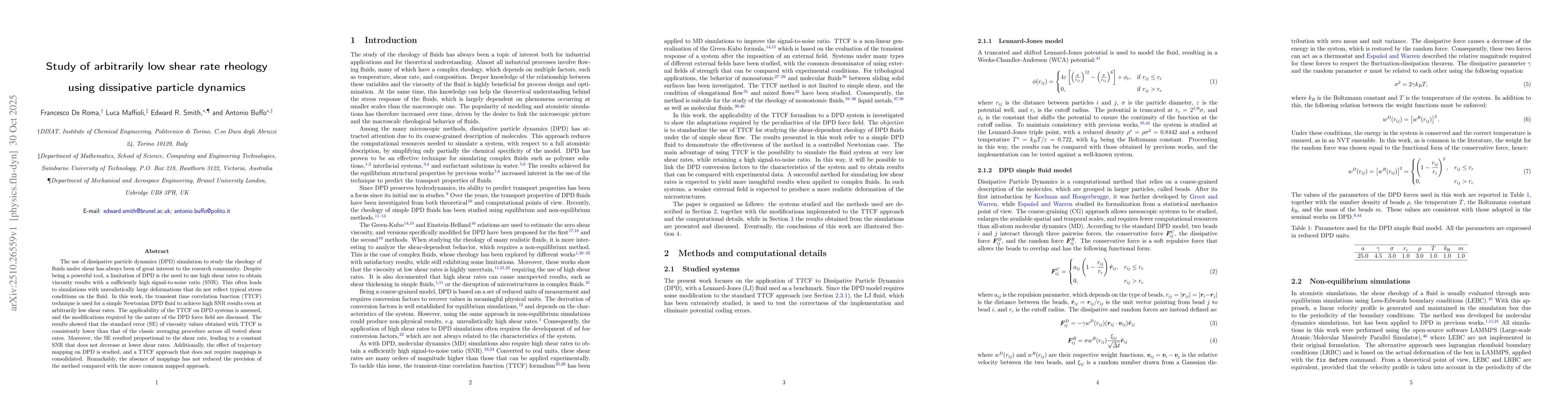 Thumbnail for Study of arbitrarily low shear rate rheology using dissipative particle
  dynamics