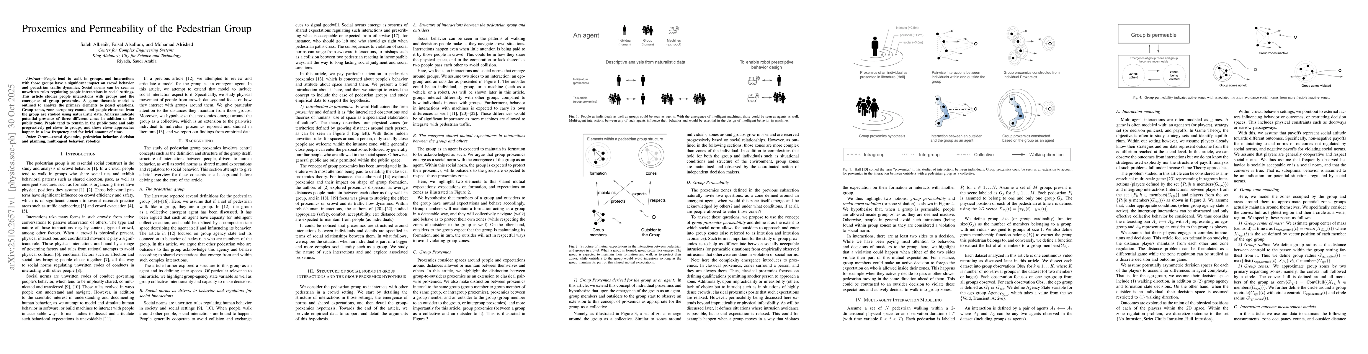 Thumbnail for Proxemics and Permeability of the Pedestrian Group