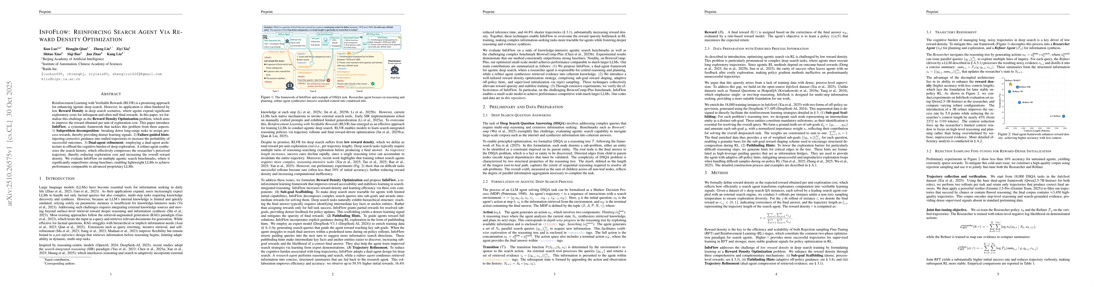 Thumbnail for InfoFlow: Reinforcing Search Agent Via Reward Density Optimization