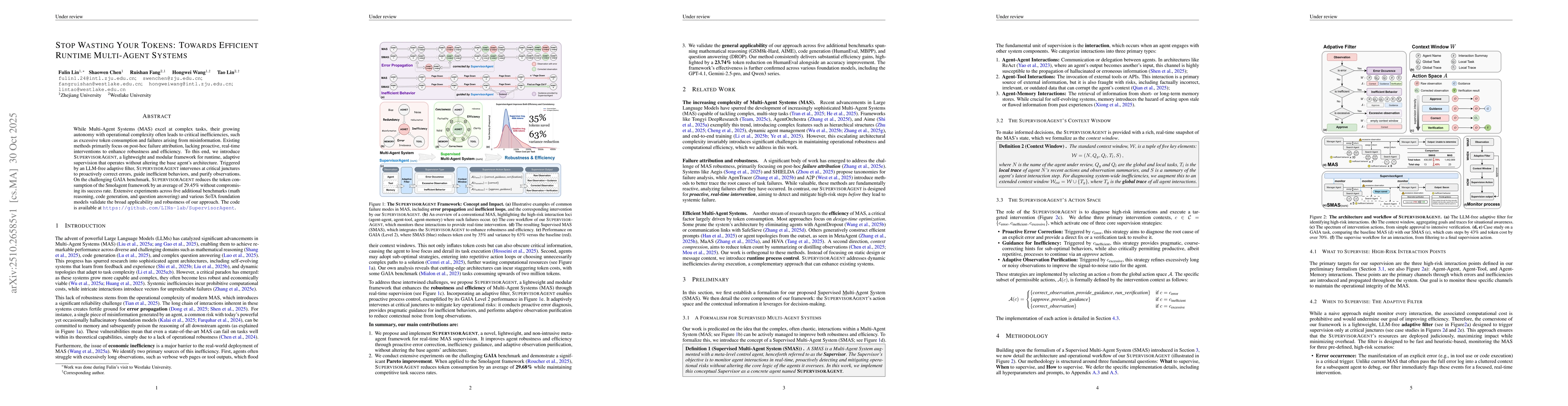 Thumbnail for Stop Wasting Your Tokens: Towards Efficient Runtime Multi-Agent Systems