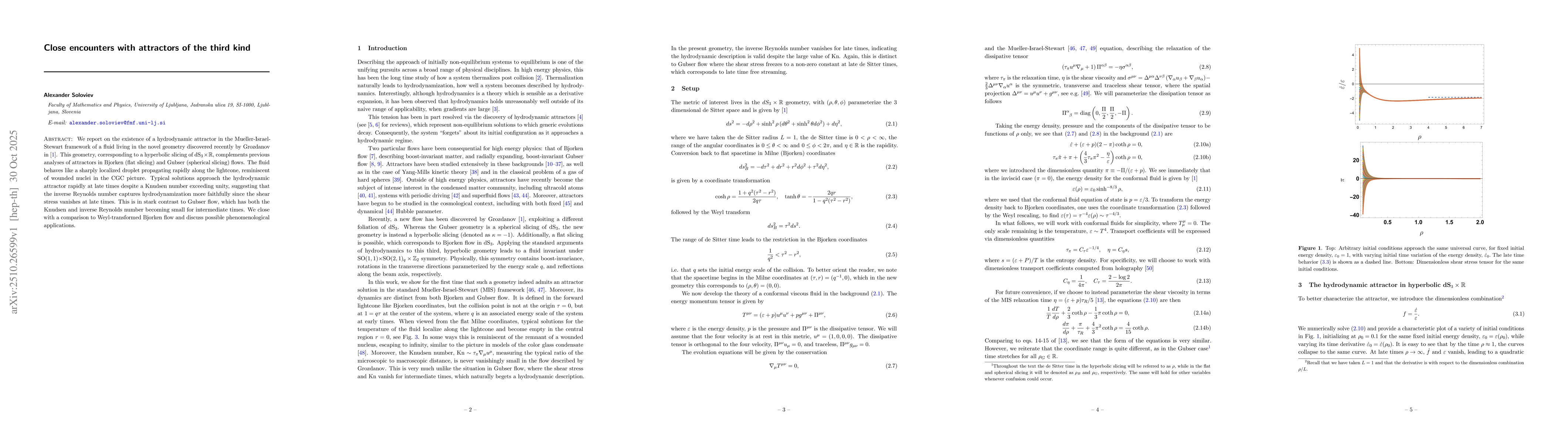 Thumbnail for Close encounters with attractors of the third kind