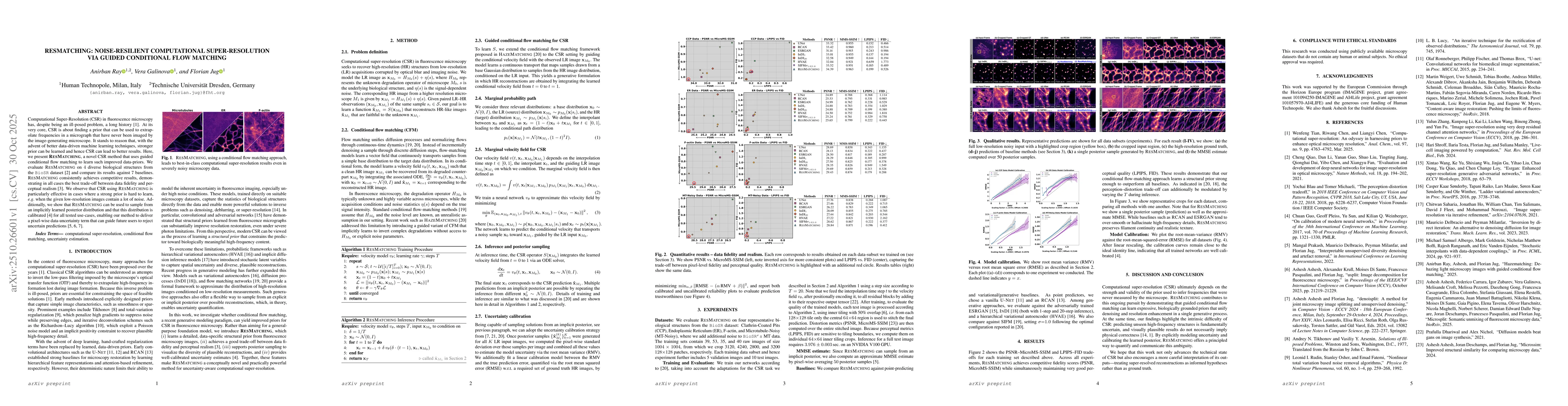 Thumbnail for ResMatching: Noise-Resilient Computational Super-Resolution via Guided
  Conditional Flow Matching