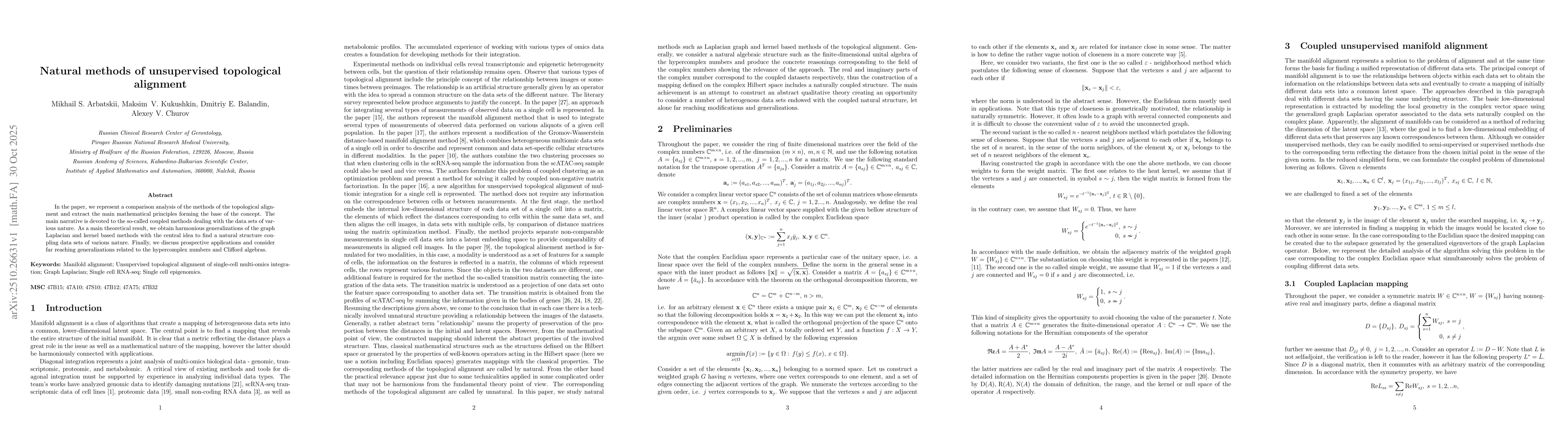 Thumbnail for Natural methods of unsupervised topological alignment