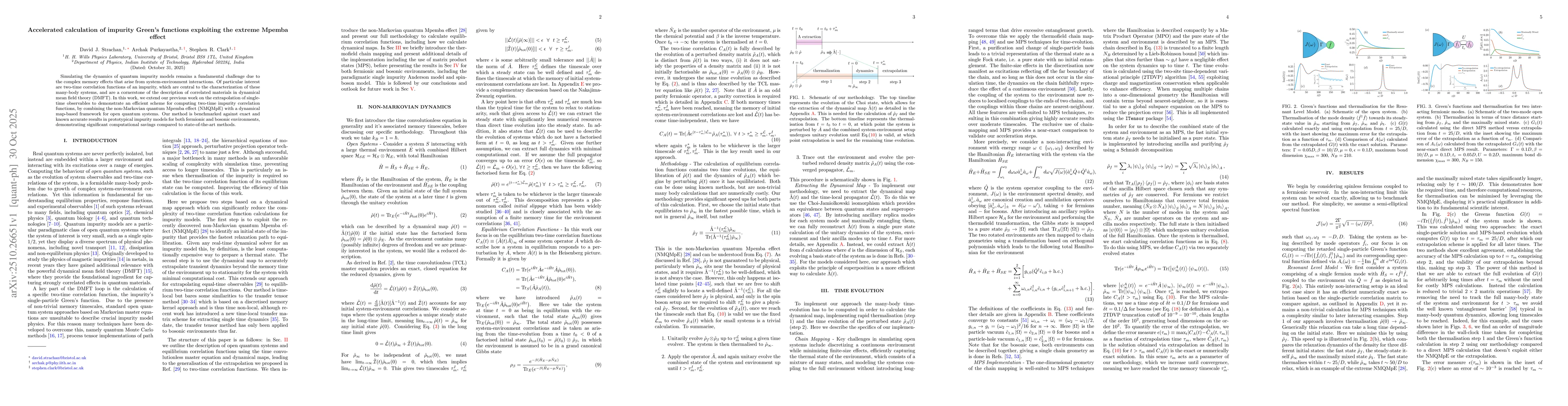 Thumbnail for Accelerated calculation of impurity Green's functions exploiting the
  extreme Mpemba effect